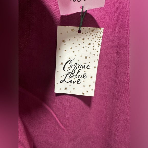 NWT Cosmic Blue Love Pink Flare Pants - Picture 3 of 9